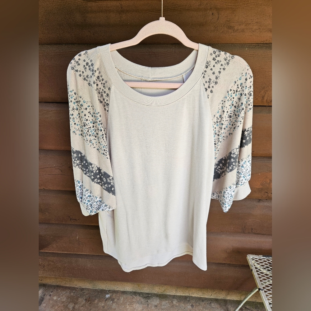 Floral Sleeve Women's Top